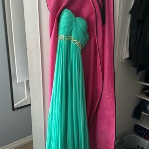 Teal grad dress size 2
